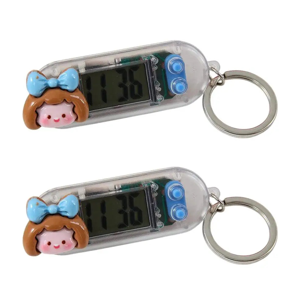 Cute Cartoon Keychain Digital Watch | Mini Silent Stopwatch