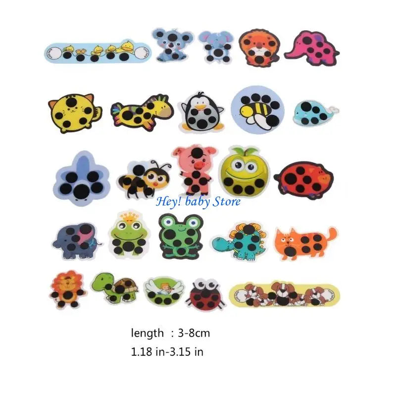 Baby Forehead Thermometer Strips 5-Pack | LCD Animal Design