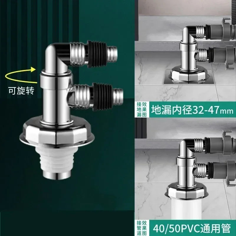Washing Machine Floor Drain Adapter – Anti-Overflow Elbow Connector