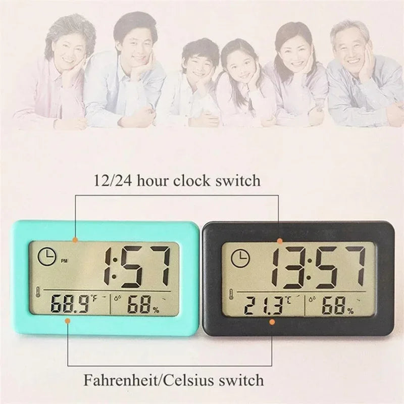 LED Digital Clock Thermometer Hygrometer | Desktop Alarm Clock
