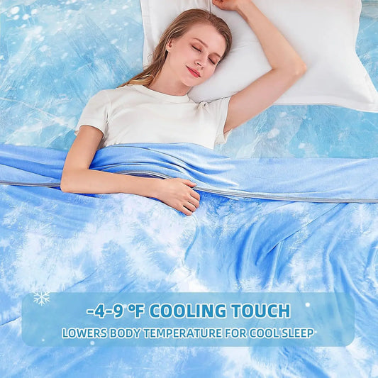 Cooling Blanket for Hot Sleepers Summer Blanket to Keep Adults Cool for Night Sweats Lightweight Breathable Bedding Queen Peaceful Pleasures Health and Wellness