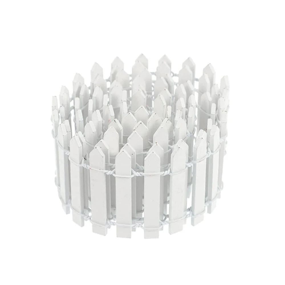 1pcs Mini Wooden Fence for Fairy Gardens and Flower Pot Embellishments - Durable Home & Garden Decor, Perfect for Christmas Peaceful Pleasures Health and Wellness White