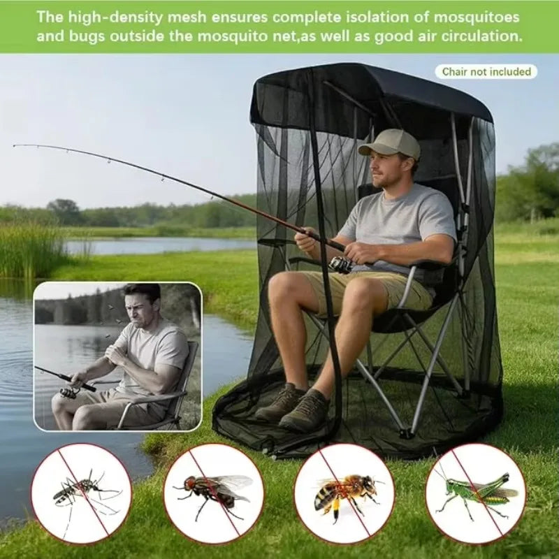 Bug Mesh Tent for Canopy Chair – Zipper Mosquito Net Cover Mosquito Net Cover Peaceful Pleasures Health and Wellness
