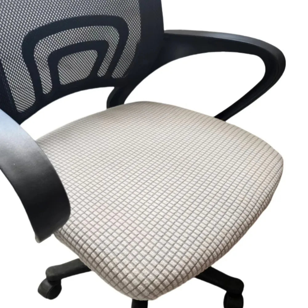 New Velvet Office Chair Seat Covers Thickened Washable Chair Dustproof Cover Removable Solid Color Chair Cover Peaceful Pleasures Health and Wellness Light Gray
