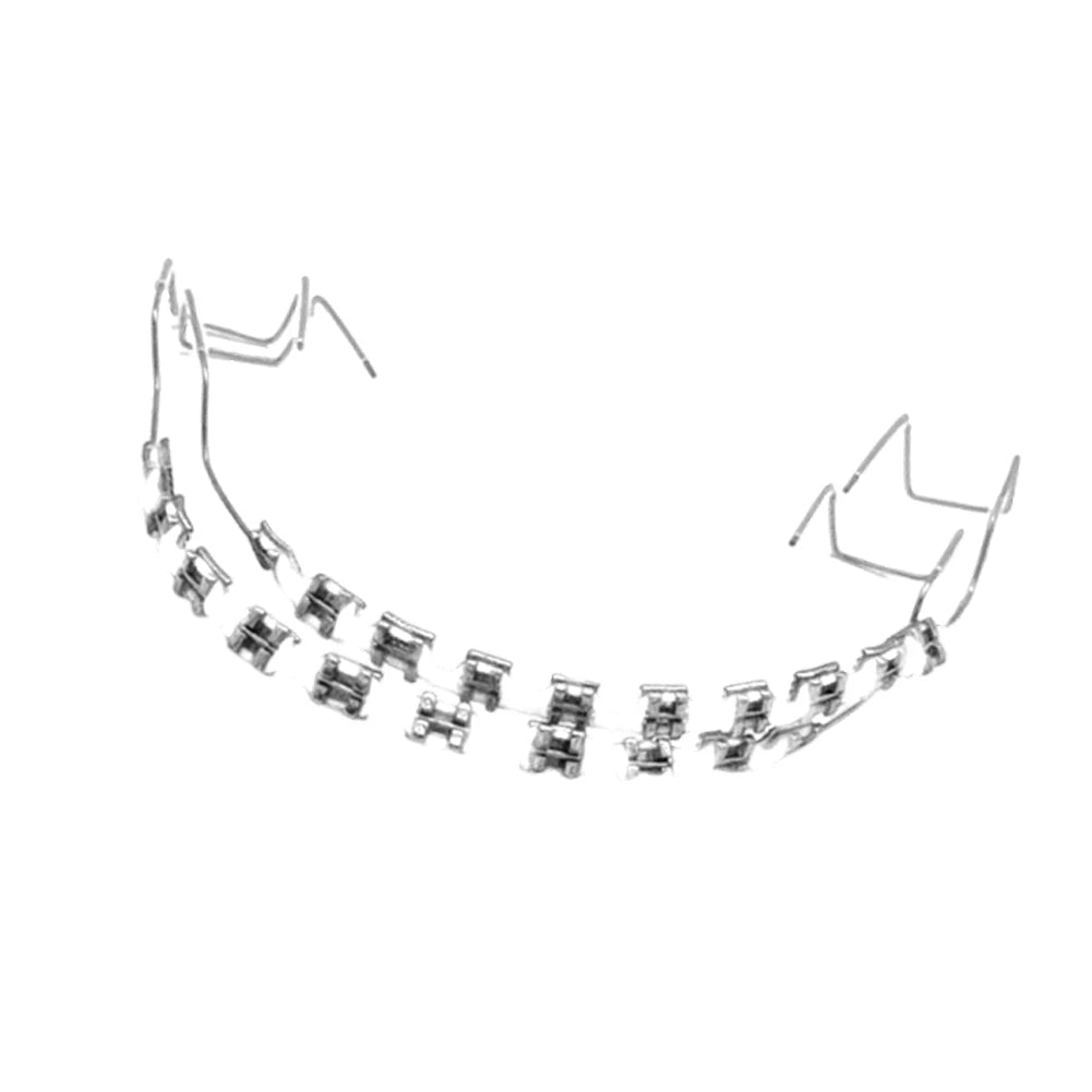 Temporary Tooth Decoration Dental Fake Braces Orthodontic Braces Dental Metal Bracket Practice Props for Dental Students Peaceful Pleasures Health and Wellness Transparent
