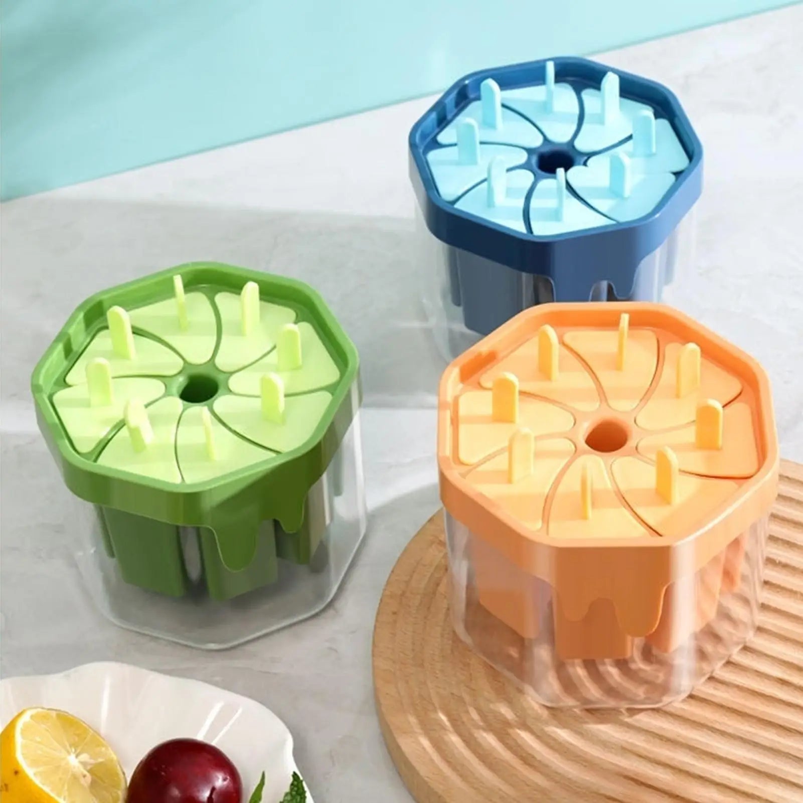 Ice Pop Molds 8-Cavity Reusable Non-Stick Easy Release Popsicles Maker For Summer Home Freezer, Juice Milk Fruit DIY Peaceful Pleasures Health and Wellness