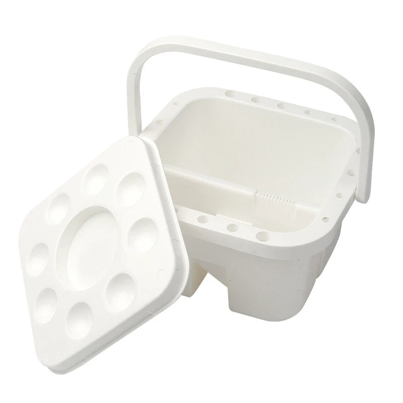 Bview Art Multifunctional Watercolor Palette Bucket Portable Box Pen