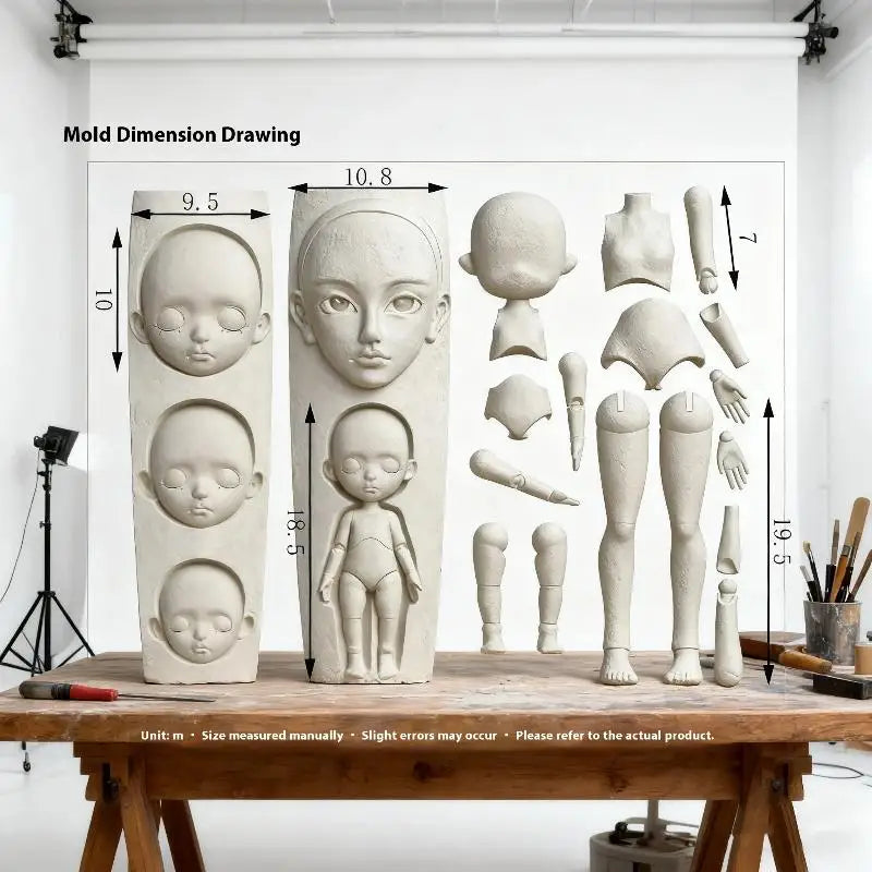 DIY Nail Art Design Kit with Armor Accessory and 3D Silicone Facial Doll Mould Peaceful Pleasures Health and Wellness