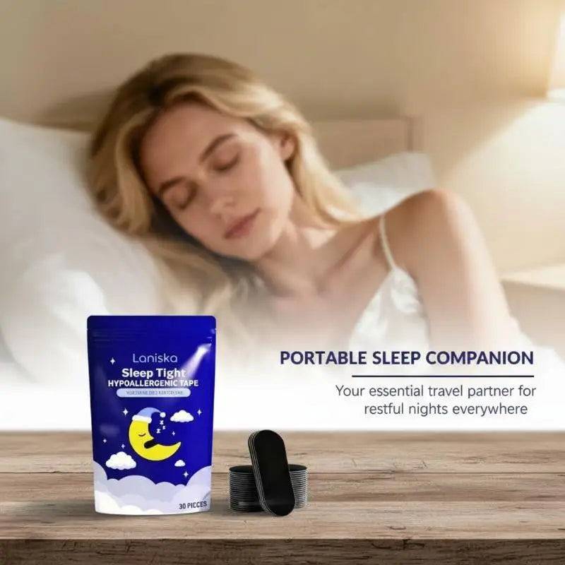 30Pcs Anti Snoring Mouth Tape Better Sleeping Mouth Breath Strips Grade Nose Breathing Stickers for Home Travel Peaceful Pleasures Health and Wellness