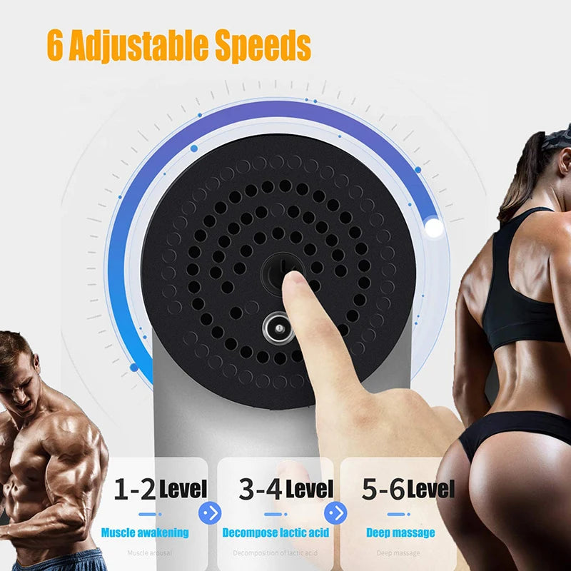 Professional High Quality Handheld Deep Tissue Muscle Percussion Gun Portable Fascia Massager for Head Massage Peaceful Pleasures Health and Wellness