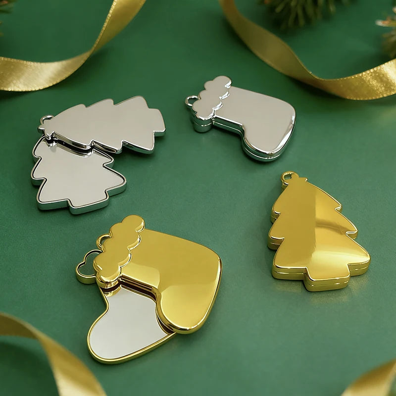 Christmas Tree Snowflake Stock Cosmetic Mirror Sliding Folding Mirror Girls Carry-On Mirror Unbreakable Compact Vanity Mirror Peaceful Pleasures Health and Wellness