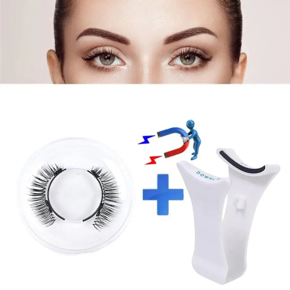 3D Magnetic Eyelashes Handmade Natural Magnetic False Eyelashes Reusable Magnetic Eyelashes Tweezers Set Peaceful Pleasures Health and Wellness