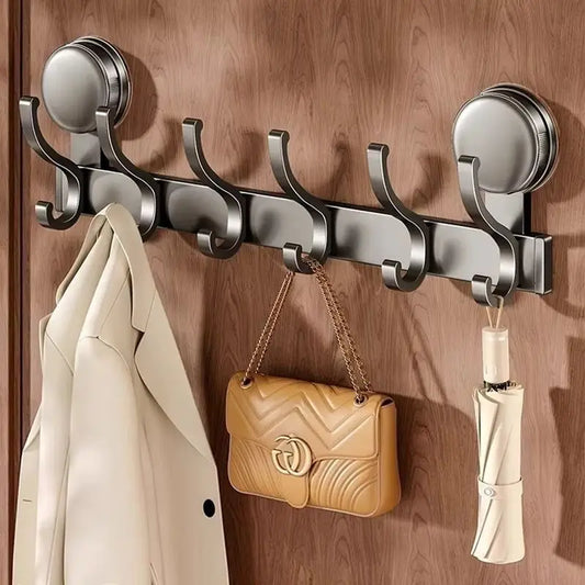 Drill-Free Wall Suction Hook Rack | Coat & Hat Organizer Wall Hook Rack Peaceful Pleasures Health and Wellness