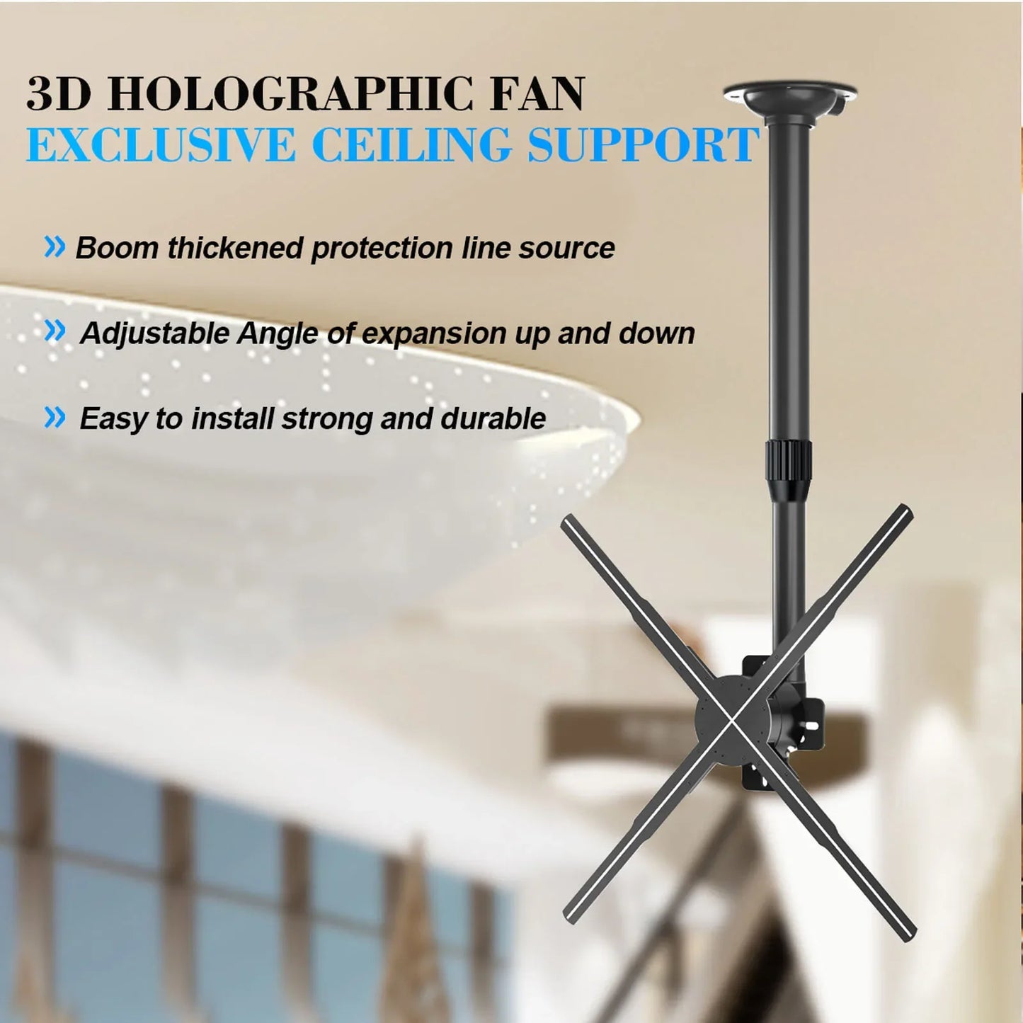 3D Advertising Display Adjustable Extendable 15 5 24 Inches