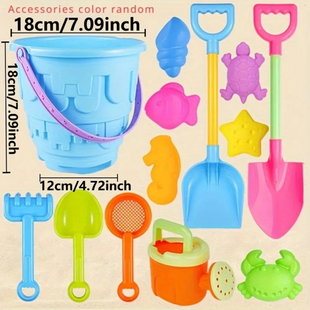 Kids Beach Toys Set – Sand Bucket, Shovels & Animal Molds