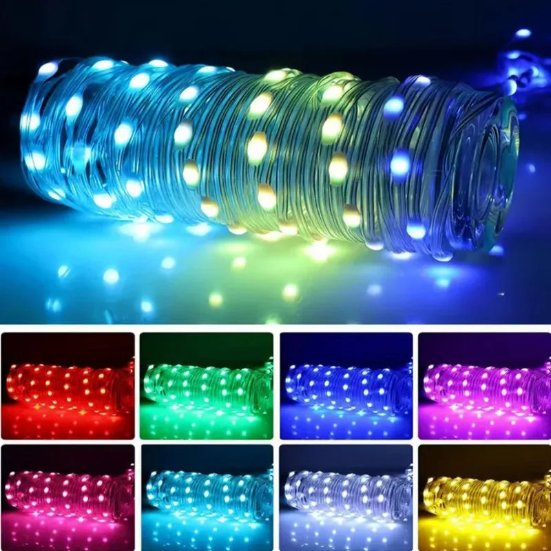 Bluetooth RGB LED Fairy String Lights – App & Remote, 5M–20M