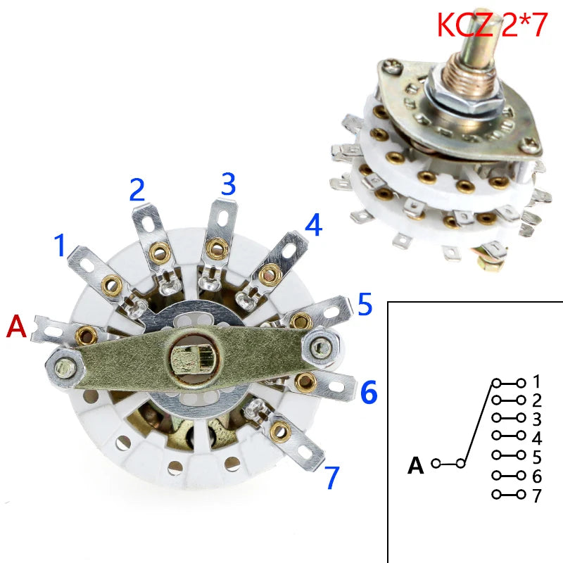 Rotary Switch Selector with Cap | 2 Pole & 4 Pole Multi-Position