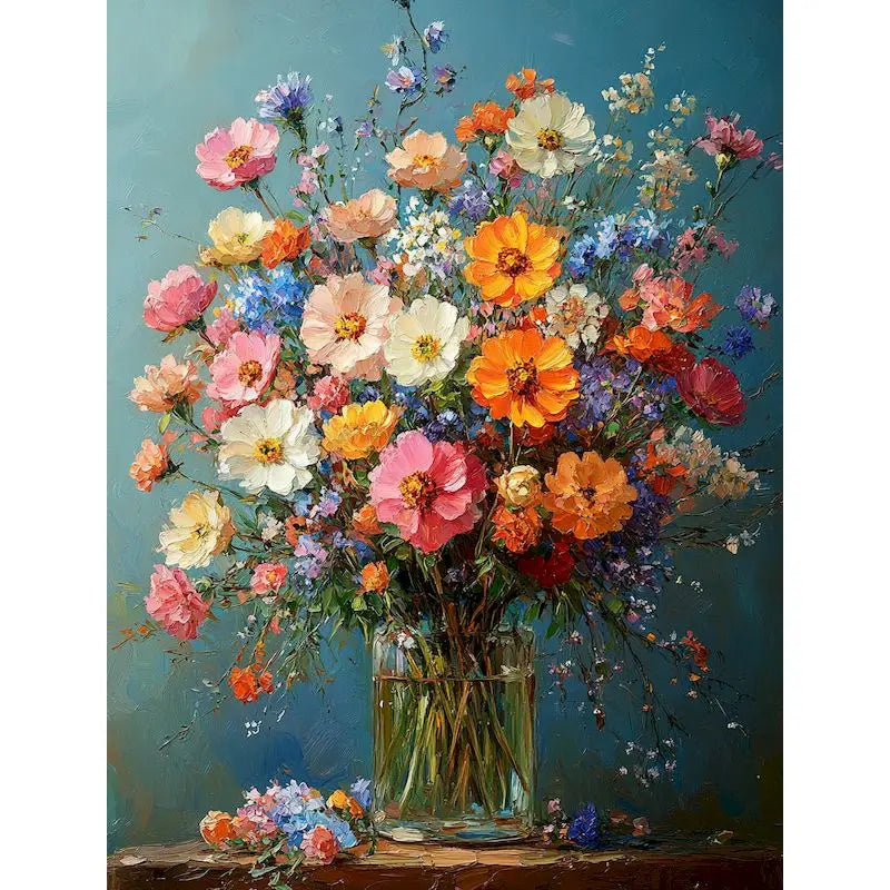 GATYZTORY Flowers Painting by Numbers Kit – 40x50cm Canvas