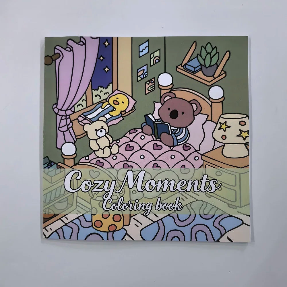 Cozy Moments Bold-easy Patterns Coloring Book Adults Cute Drawing
