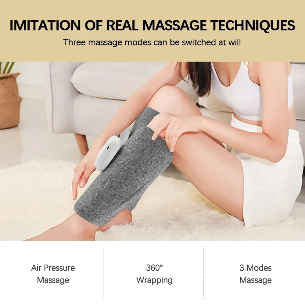 3-Mode Air Pressure Calf Massager – 360° Wrap & USB Charge