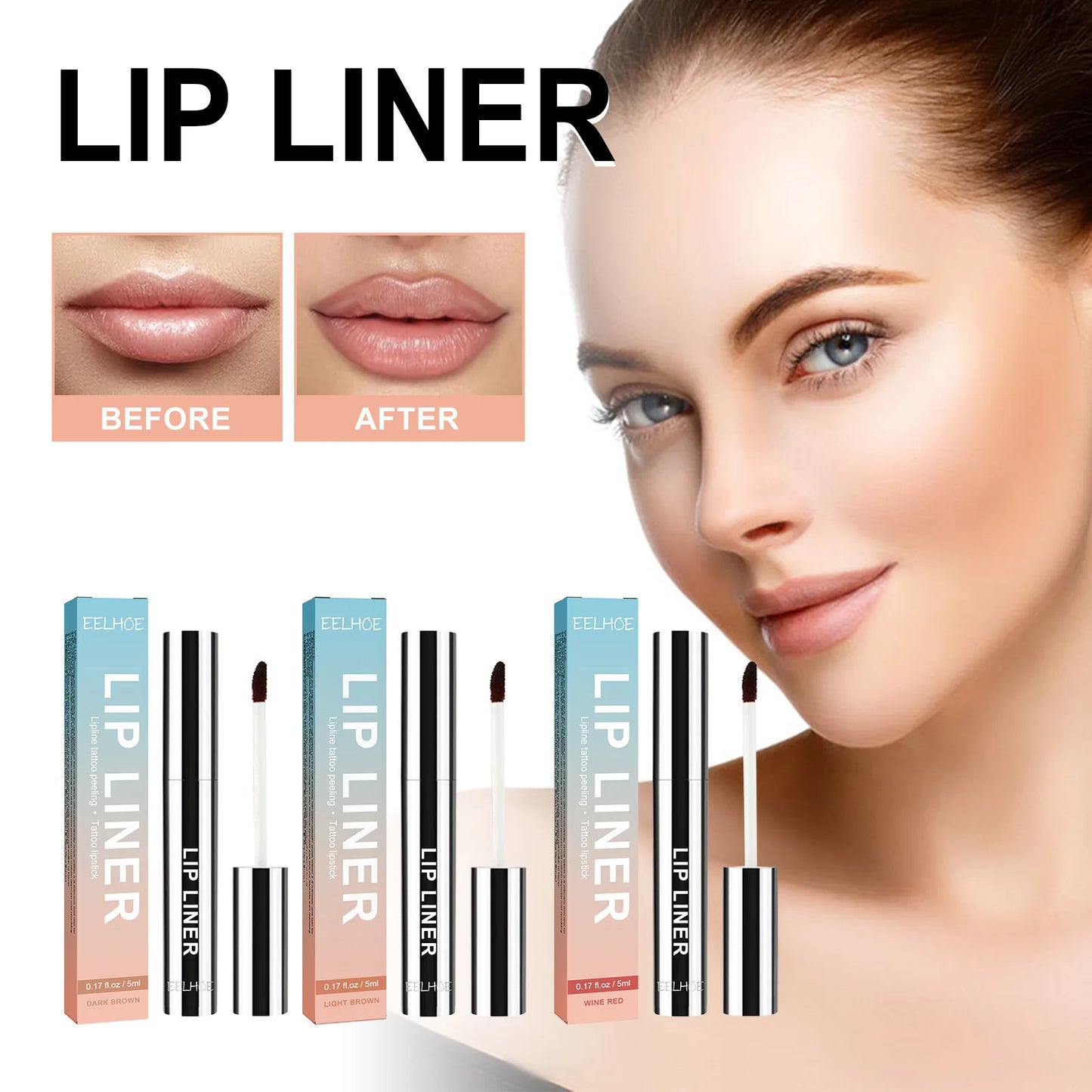 EELHOE Matte Waterproof Peel-Off Lip Liner – Long-Lasting Color
