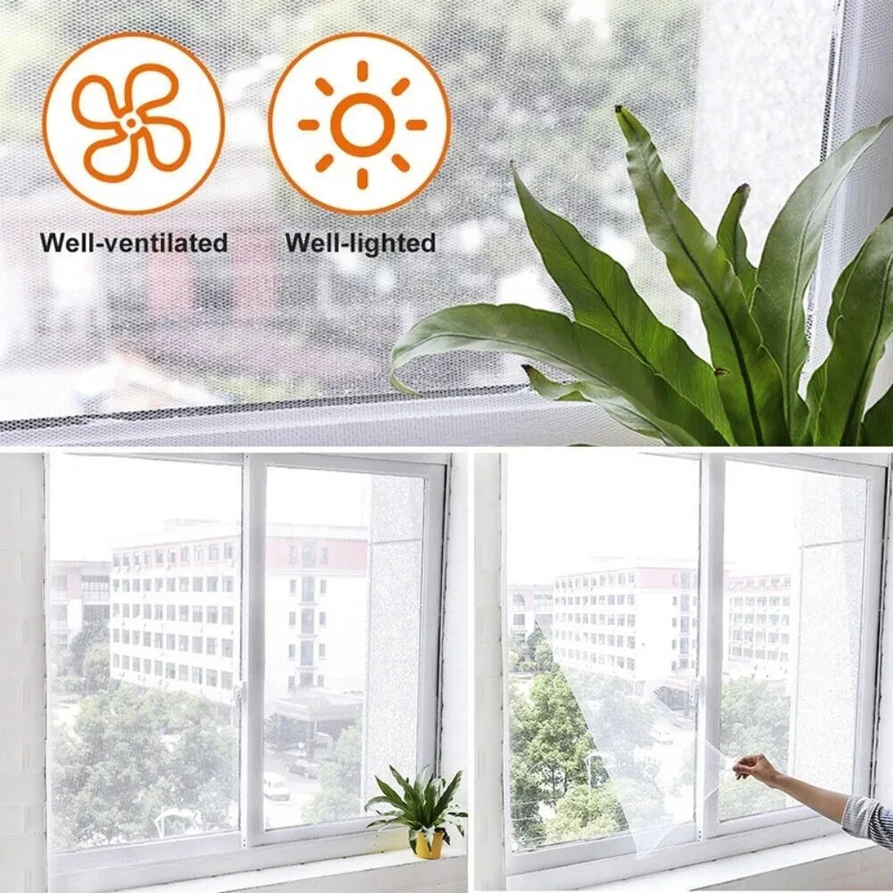 DIY Mosquito Net Self-adhesive Indoor Anti-insect Fly Screen Curtains Window Net Protections Mesh Home Textile Bed Garden Peaceful Pleasures Health and Wellness