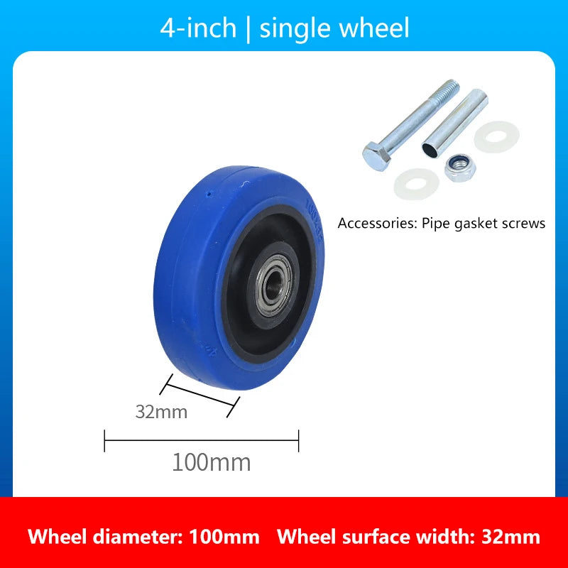 3/4/5Inches Wear-resistant Replacement Caster Wheel For Heavy Furniture Industrial Equipment Trolley Accessories Peaceful Pleasures Health and Wellness 4 inches