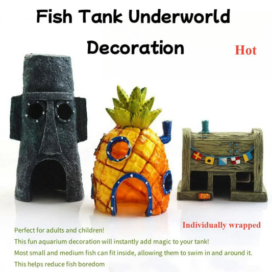 Aquarium Decorative Landscape Accessories Fish Tanks Decoration Large Acrylic Fish Tanks and Aquariums Accessories Mirror Marble Peaceful Pleasures Health and Wellness