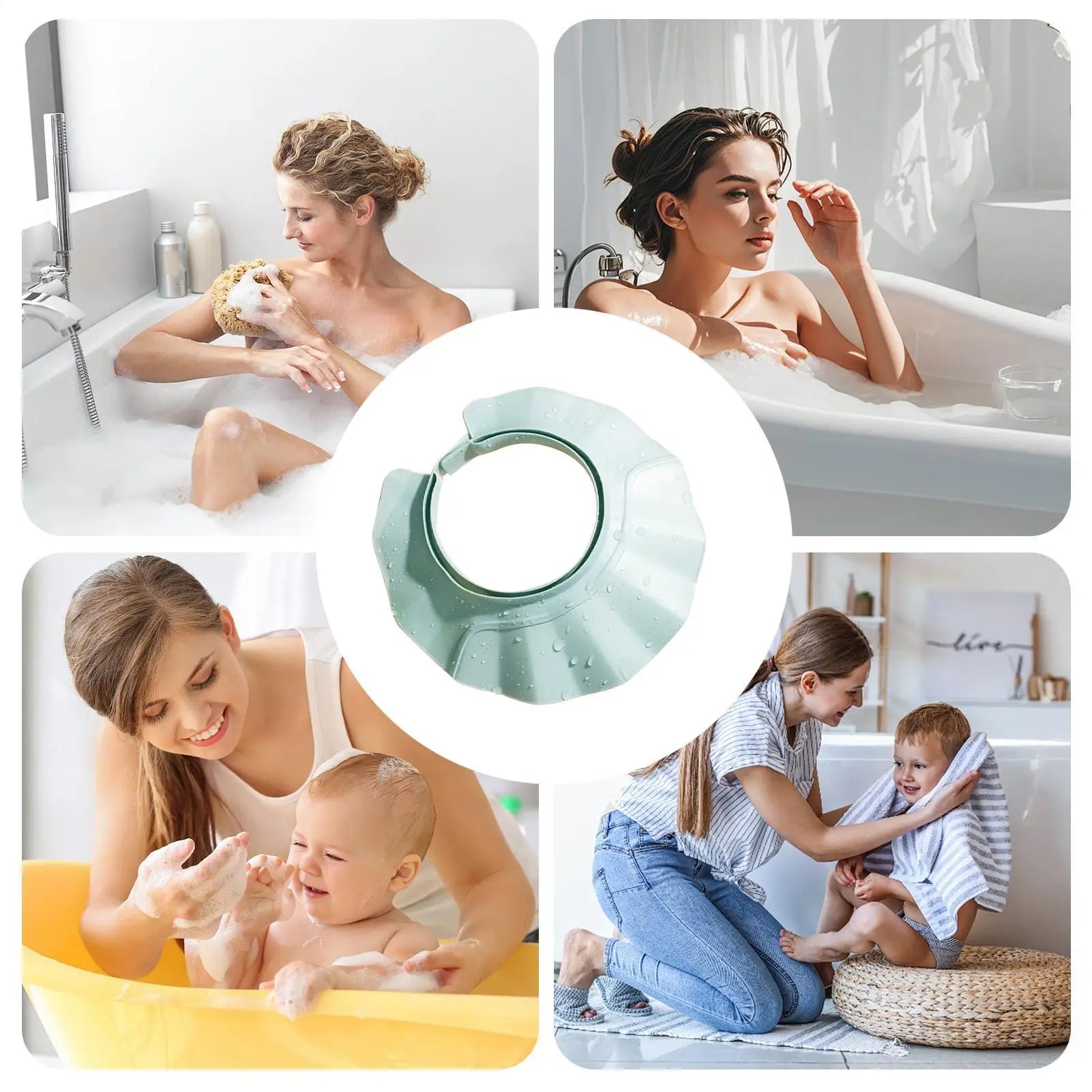 Baby Adjustable Shower Cap – Waterproof Hair Wash Visor for Kids Baby Shower Cap Peaceful Pleasures Health and Wellness