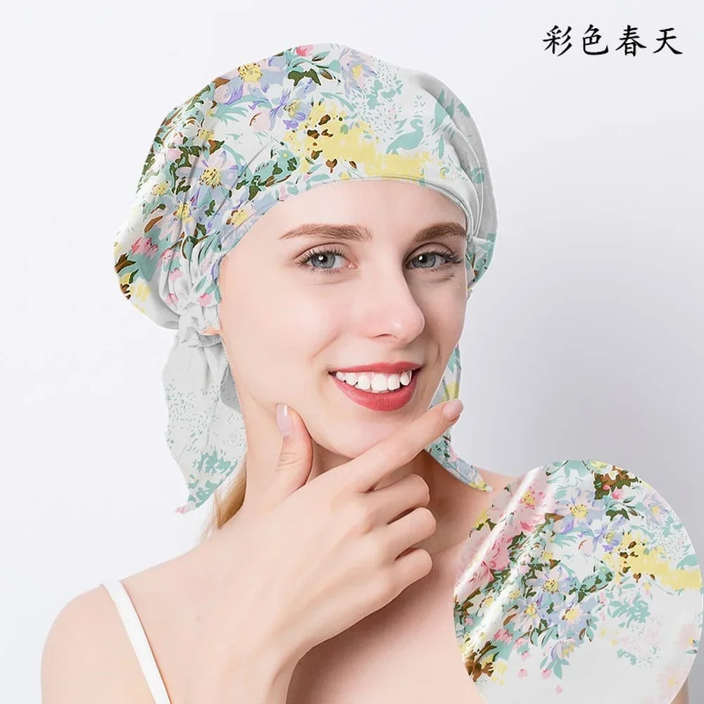 100% Mulberry Silk Sleep Cap – Hair Wrap Beanie for Women