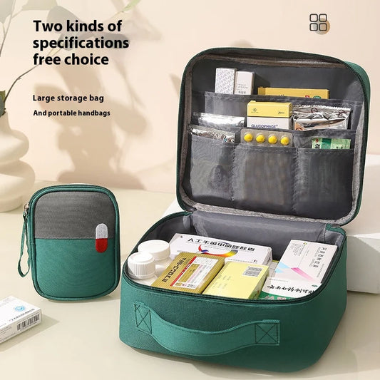 First Aid Kit Portable Medical Epidemic Prevention Travel Medical Household Outdoor Emergency Children's Medication Storage Heal Peaceful Pleasures Health and Wellness