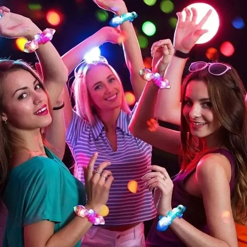 LED Light Up Scrunchie Glow Flashing Hair Tie | Rave & Party