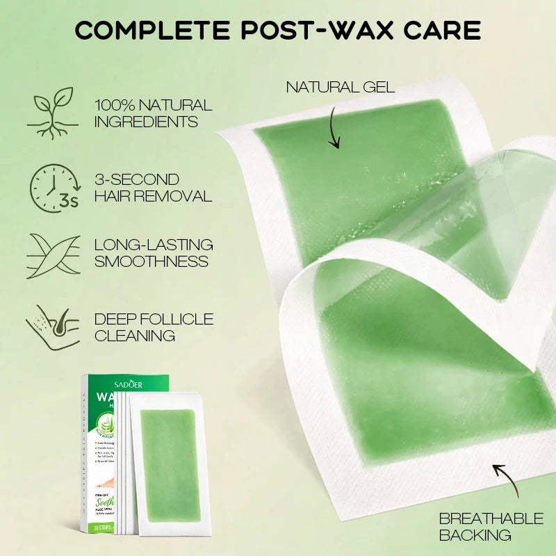 60-Side Cold Wax Strips – Face, Arm, Leg & Body Hair Removal