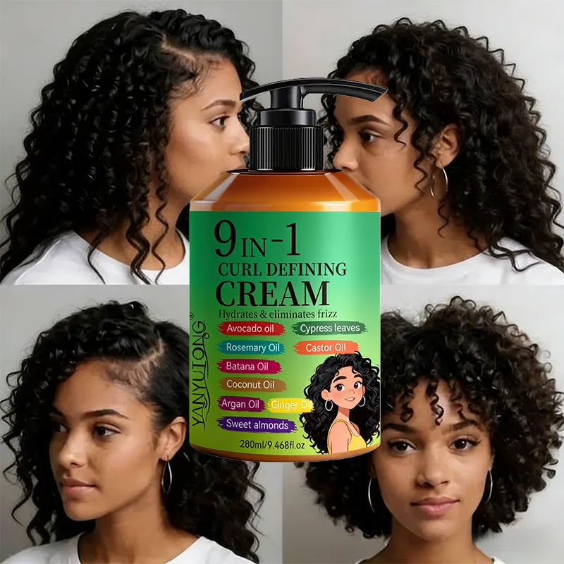 280ml Curly Hair Styling Cream – Moisturizing & Smoothing