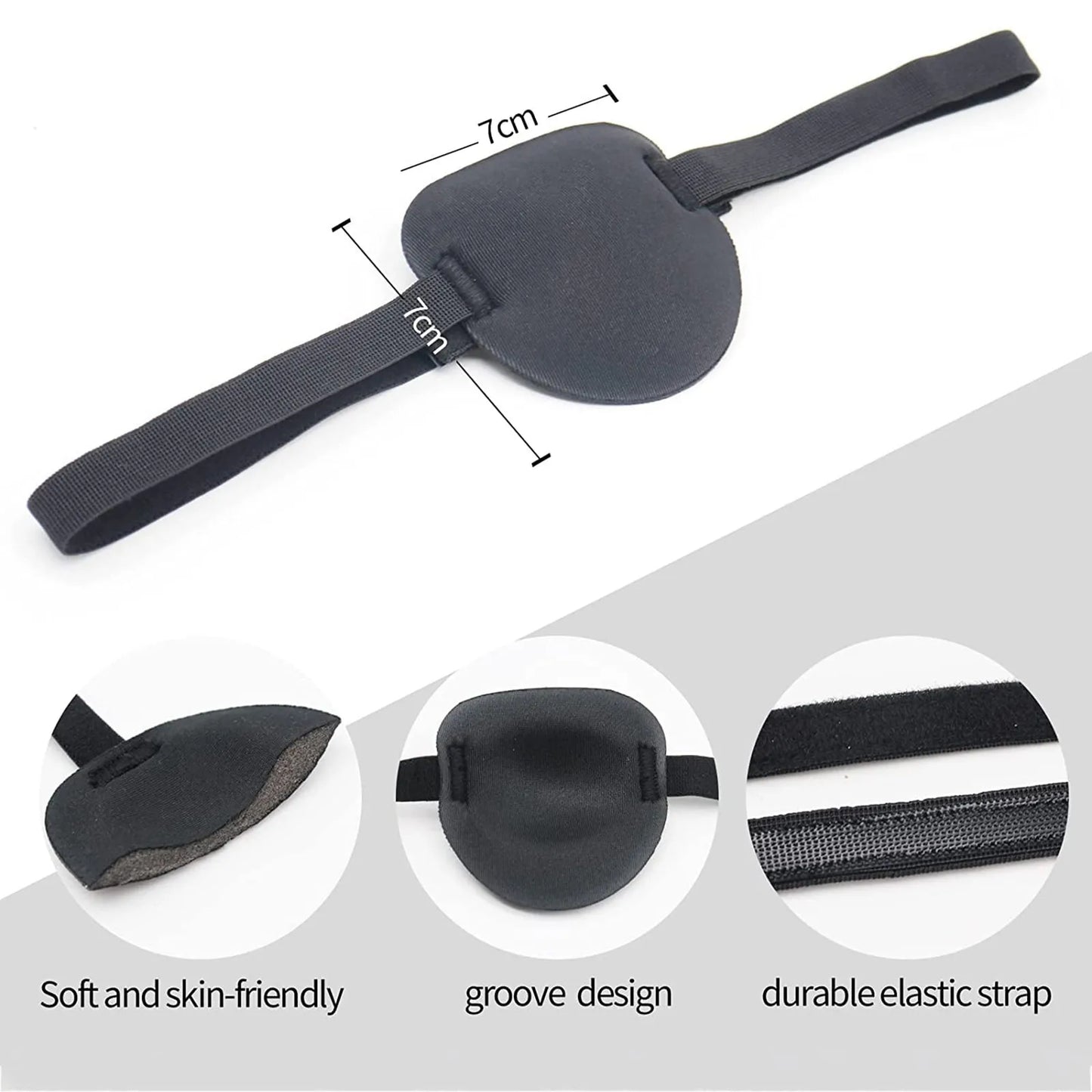 1 Pcs Eye Patch Eye Patches For Adults Adjustable Soft Amblyopia Lazy Eye Patches For Left Or Right Eyes, For Adults And Kids Peaceful Pleasures Health and Wellness