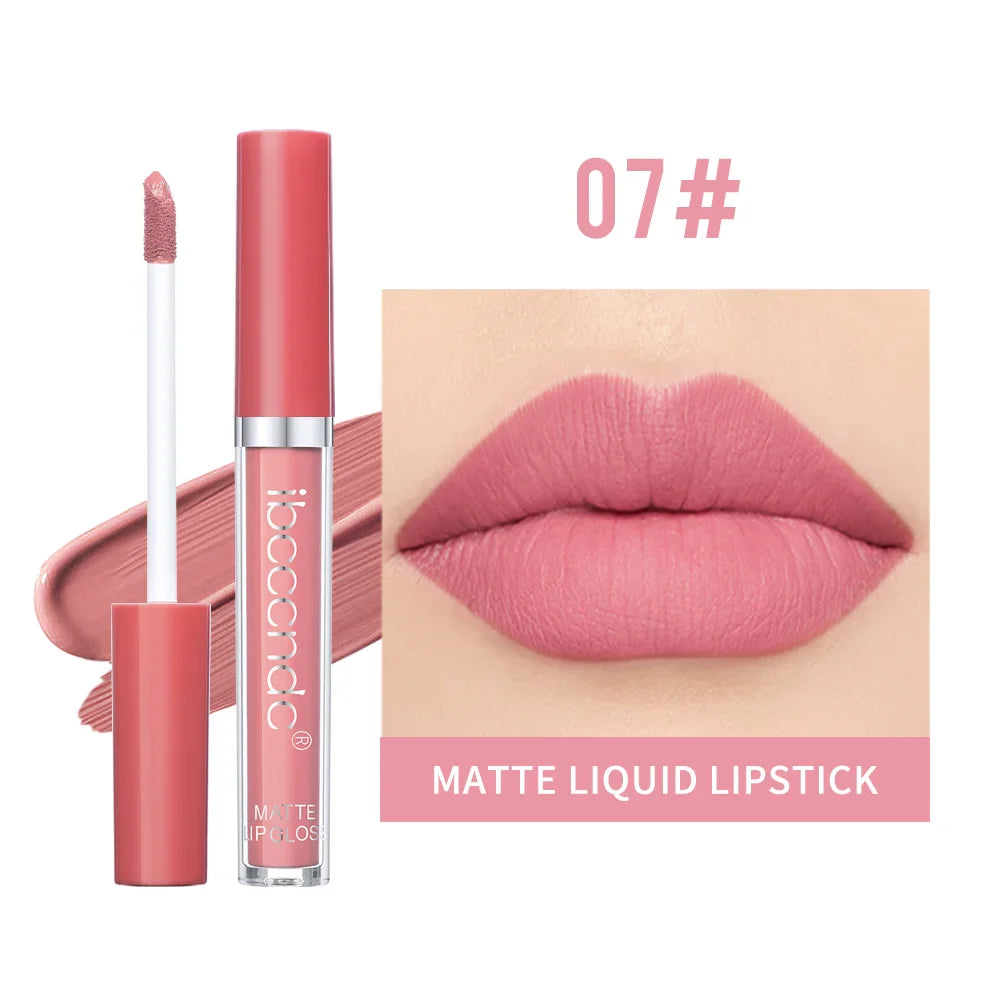 Matte Velvet Liquid Lipstick – Waterproof, Long-Lasting, 12 Shades