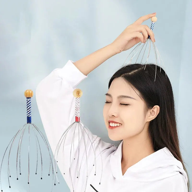 2PCS Head Massager Head Scratching Octopus Scalp Non Soul Extractor Divine Tool Hair G Head Massager Head Press Release Massager Peaceful Pleasures Health and Wellness