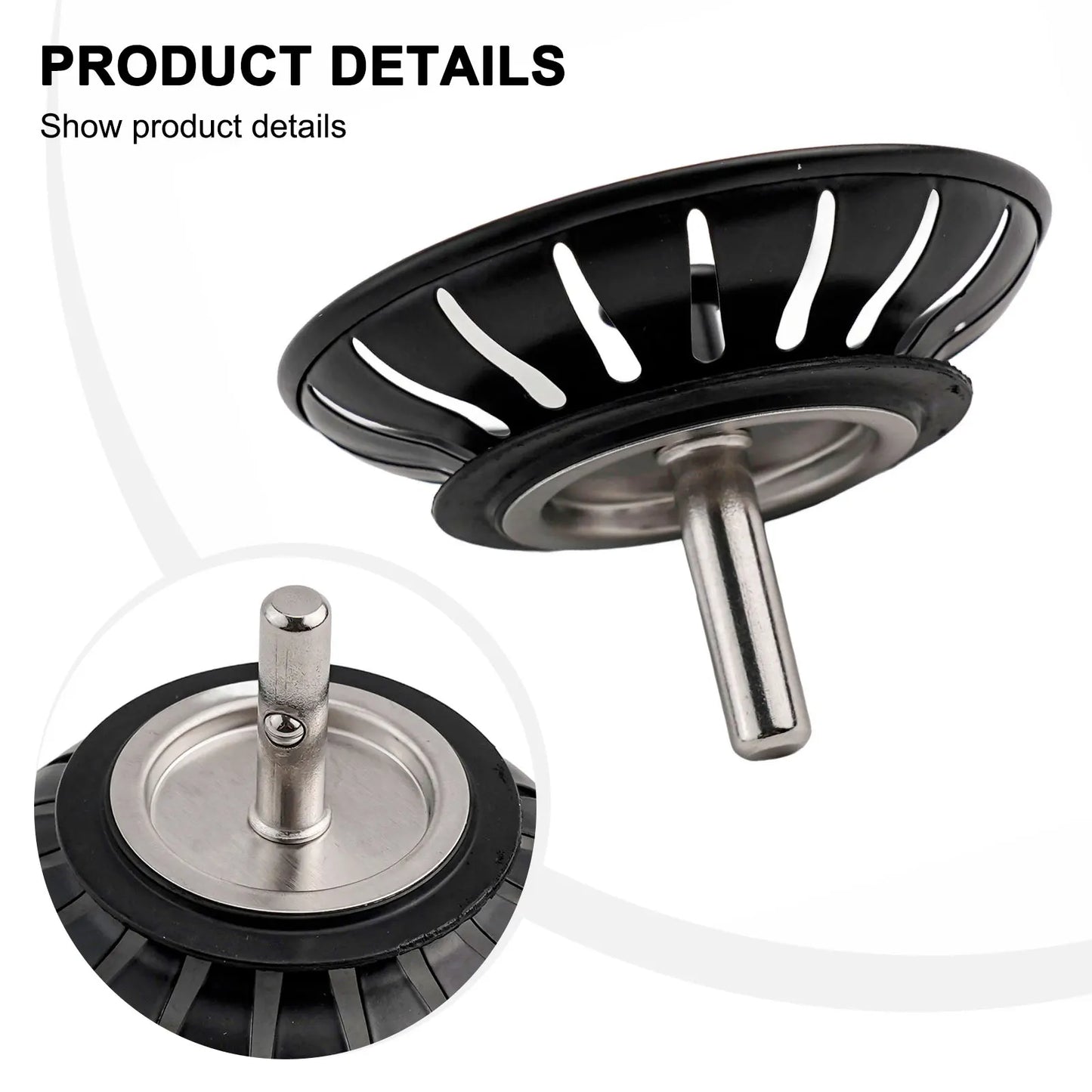 Kitchen Sink Strainer Stopper Waste Filter Stainless Steel Accessories