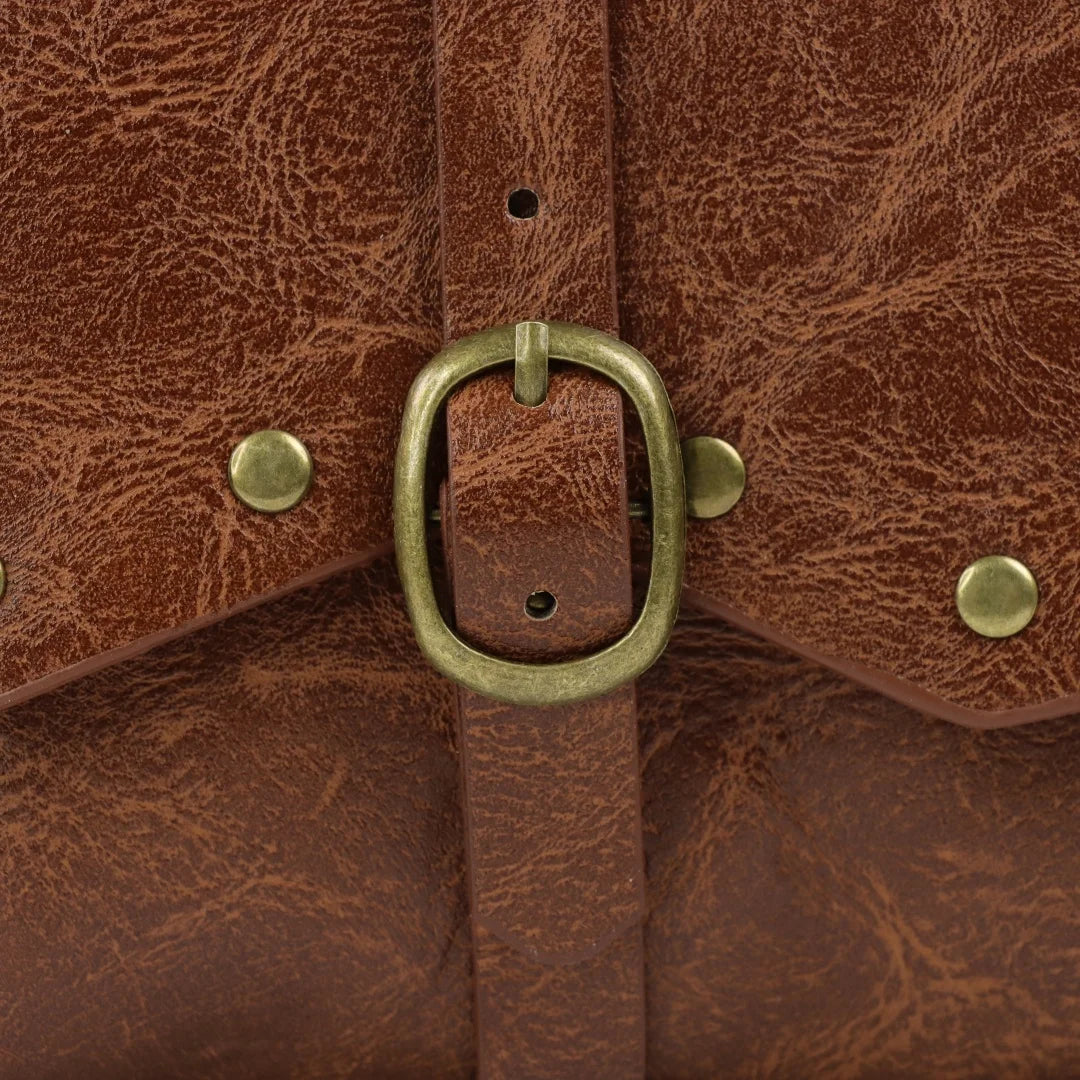 Steampunk Vintage Leather Pouch Bag Buckle Belt Medieval Renaissance