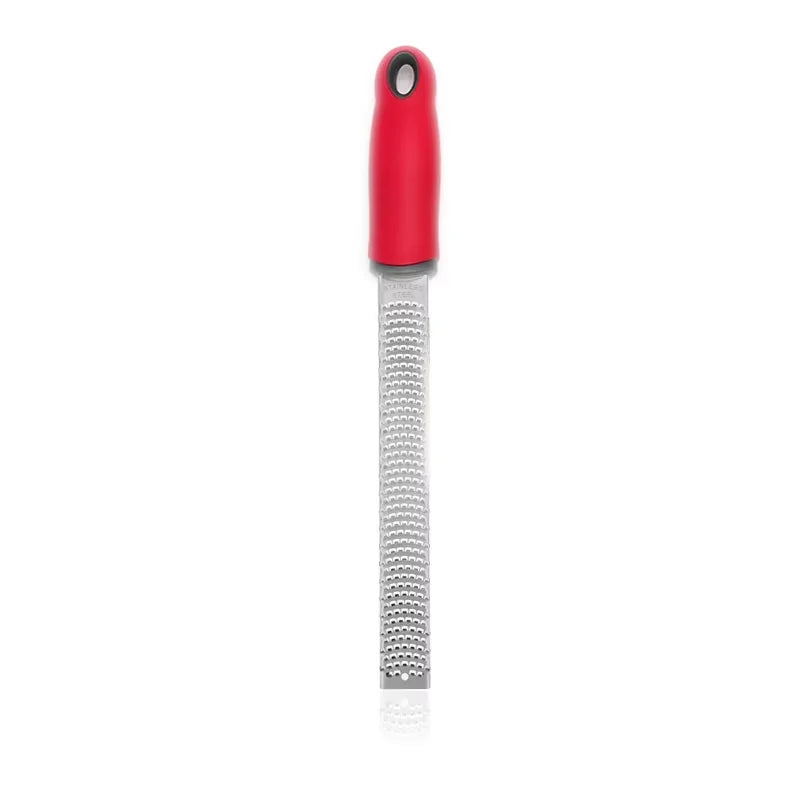 Citrus Lemon Zester & Cheese Grater-Parmesan Cheese, Lemon, Ginger, Garlic, Nutmeg, Chocolate, Vegetables, Fruits, kitchen tools Peaceful Pleasures Health and Wellness Red