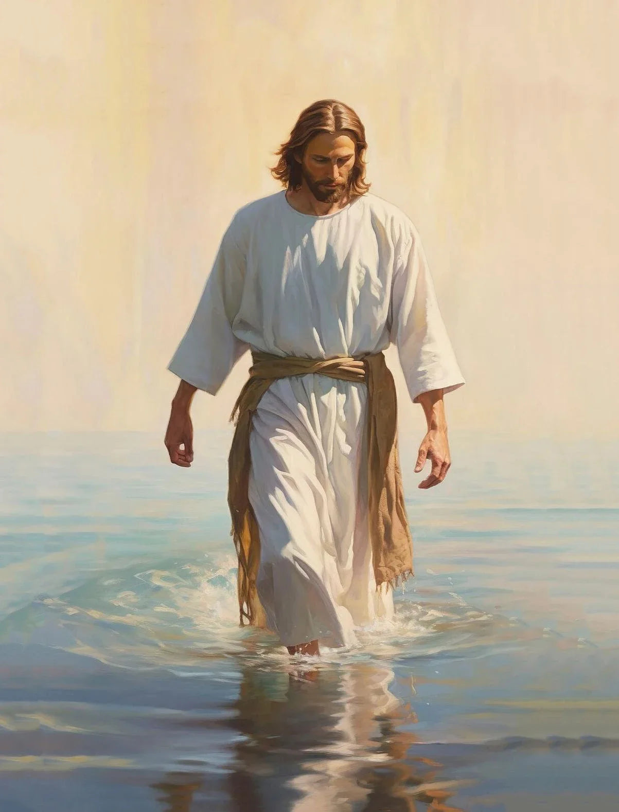 Jesus Christ Divine Hand Retro Canvas Wall Art | Religious Décor