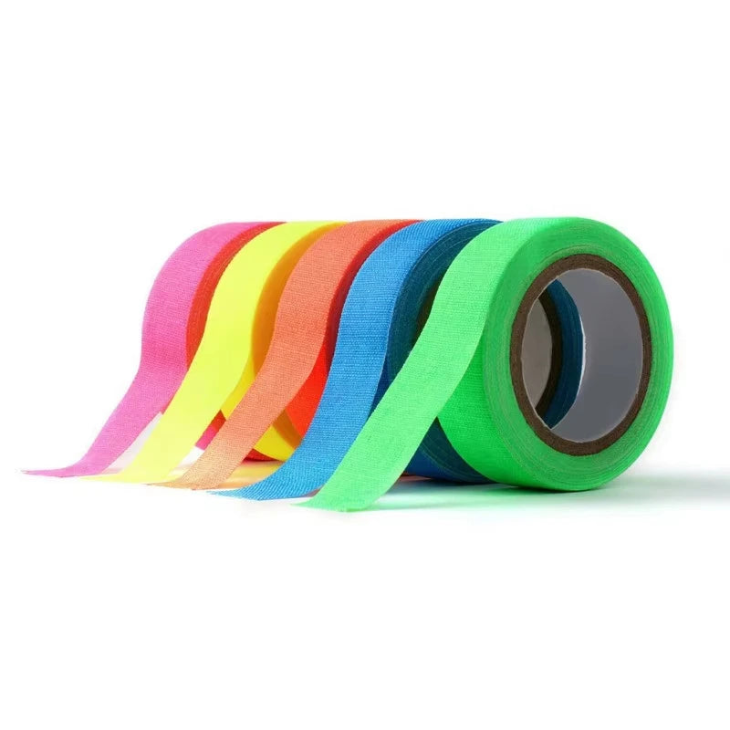 2026 Neon UV Glow Cotton Tape for Party Safety Warning Gaffer Tape with Home & Wedding Decorations Glow-in-the-Dark Tape Peaceful Pleasures Health and Wellness