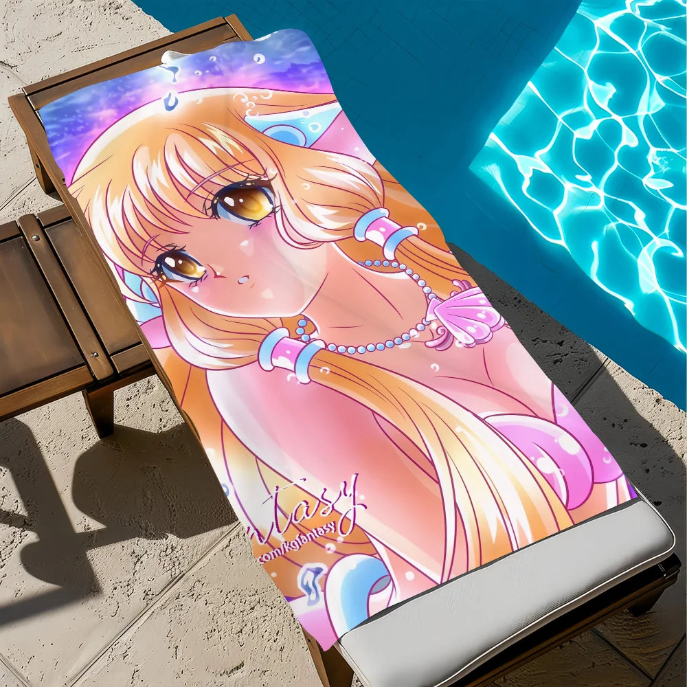 Mermaid Melody Quick-Dry Beach Towel | Soft Pool & Travel Towel