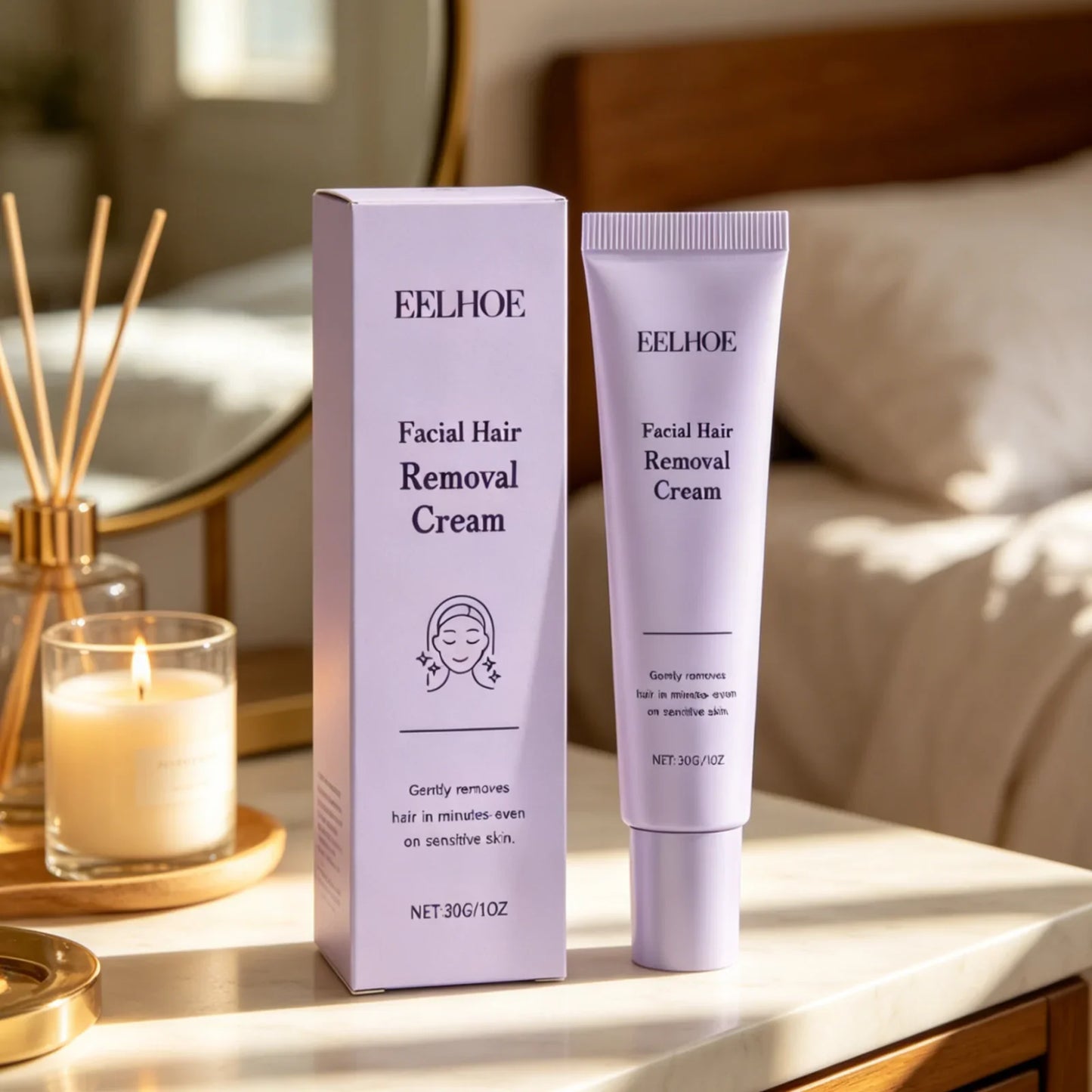 EELHOE Facial Hair Removal Cream – Painless & Gentle