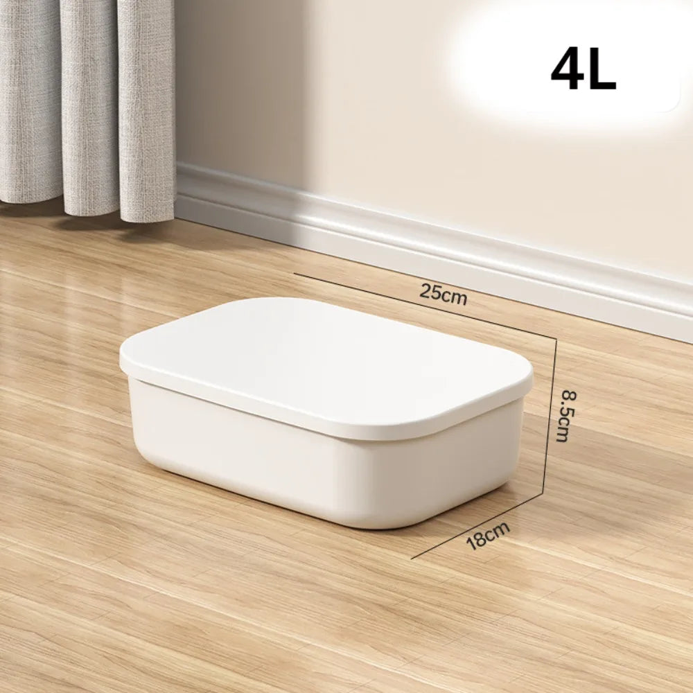 Stackable Plastic Storage Box with Lid | Home Organizer