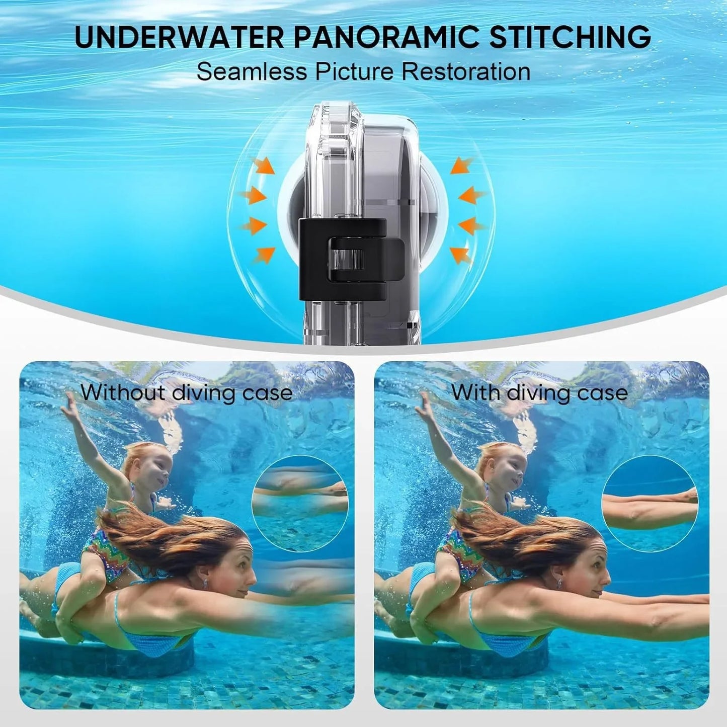 Invisible Dive Case for Insta360 X3/X4/X5 | 60M Waterproof