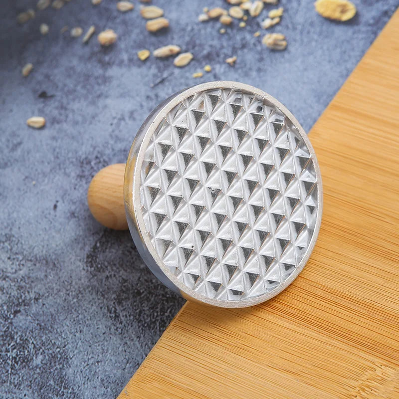 6/3/1 Cookie Cutter Aluminum Alloy Cookie Stamps Wooden Handle Smile Heart Pattern DIY Hand Press Cookie Mold for Festival Party Peaceful Pleasures Health and Wellness diamond