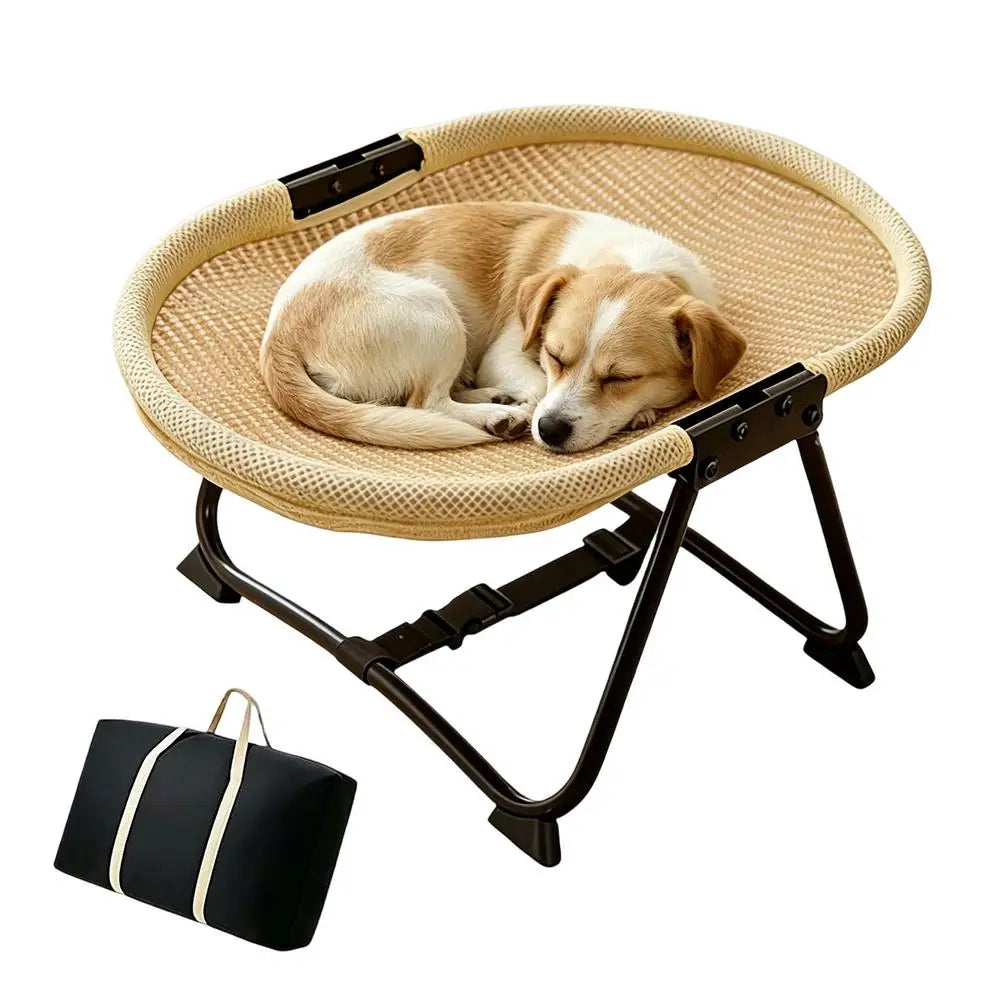 Raised Dog Bed Foldable Breathable Soft Mat Indoor Camping Cat Cot Beds For Small Medium Kitten Puppy Indoor Outdoor Home Garden Peaceful Pleasures Health and Wellness A China Mainland