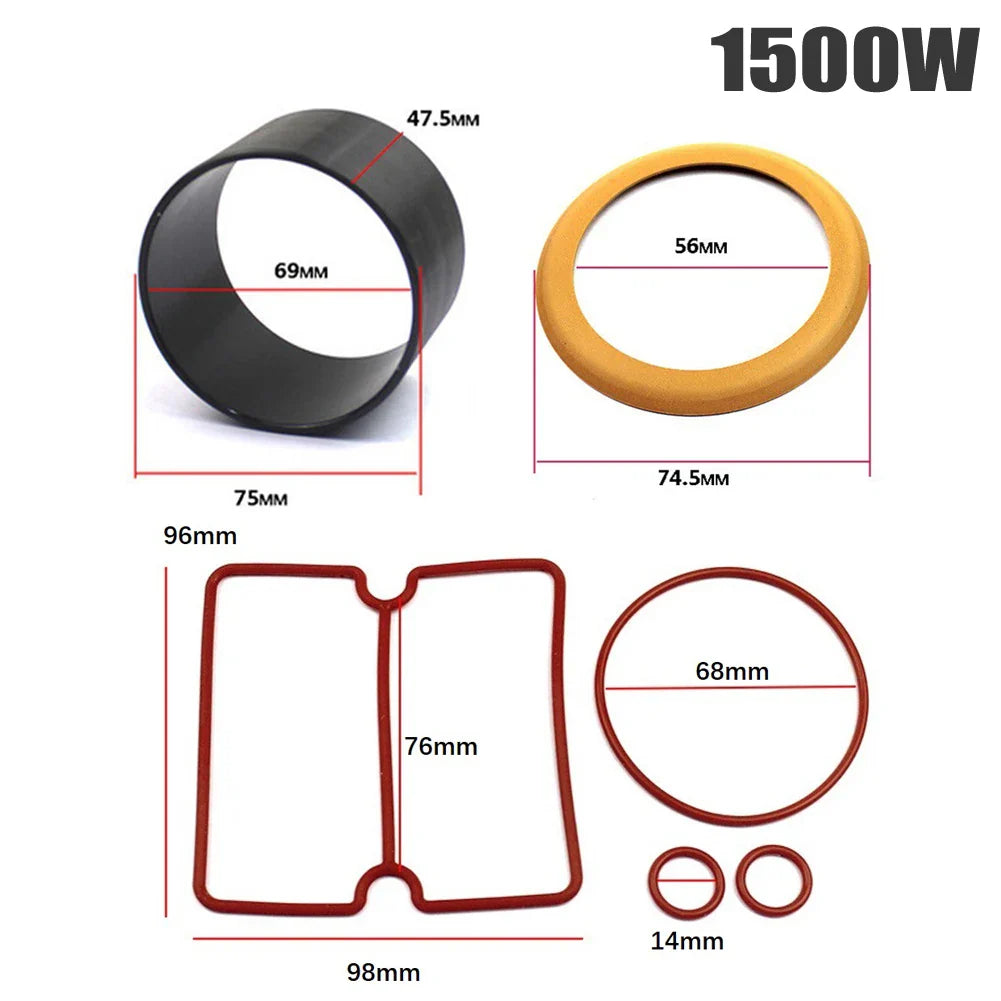 Oil-Free Air Compressor Cylinder & Piston Ring Kit 550W–1500W