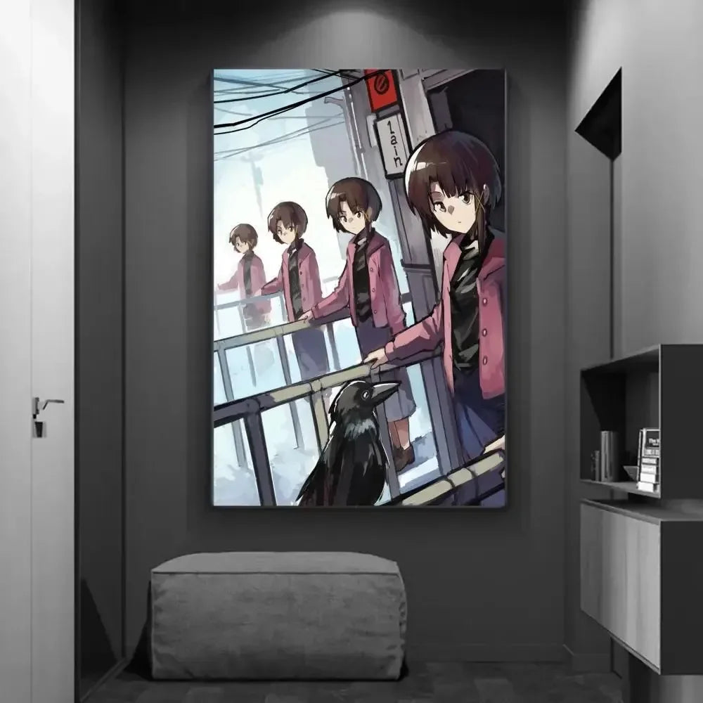 Serial Experiments Lain Anime Canvas Poster | Retro Wall Art